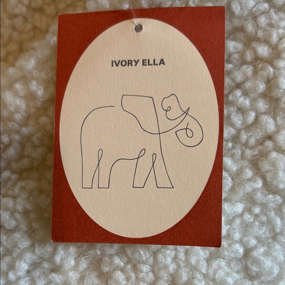 Ivory Ella White Sherpa Jacket with Striped Cuffs - Picture 2 of 9